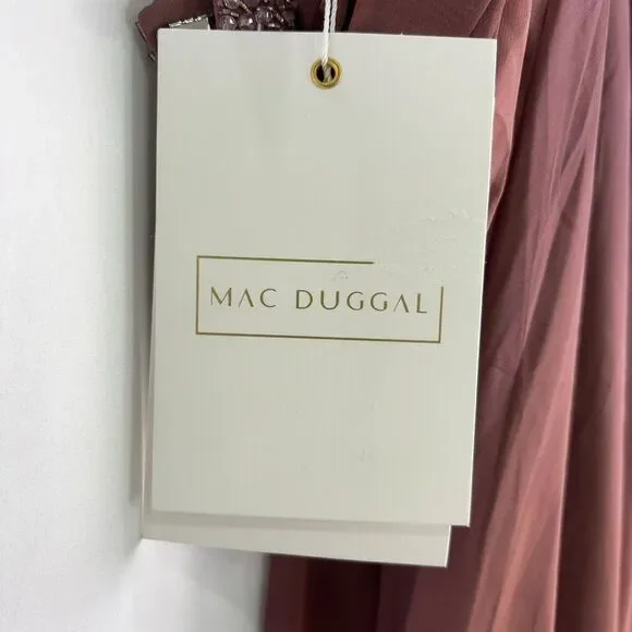 Mac Duggal Rose  Sleeve Jewel Maxi Dress - Picture 4 of 4